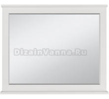 Зеркало Misty Марта 100 белое глянцевое, с полкой