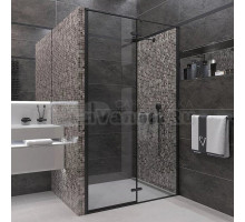Душевая дверь в нишу Veconi Vianno VN-73B 80 см, профиль черный