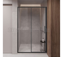 Душевая дверь в нишу Vincea Slim-U VDS-2SU120CLB 120 см, профиль черный, стекло прозрачное