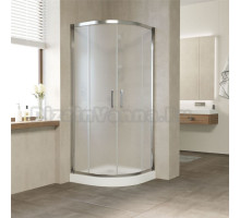Душевой уголок Vegas Glass ZS Tur Novo 90 08 10 профиль глянцевый хром, стекло сатин