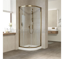 Душевой уголок Vegas Glass ZS Tur Novo 80 05 01 профиль бронза, стекло прозрачное