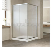 Душевой уголок Vegas Glass ZA Tur Novo 120 08 10 профиль глянцевый хром, стекло сатин