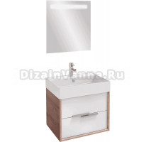 Мебель для ванной Jacob Delafon Vivienne 60 дуб давос, белая блестящая, раковина белая
