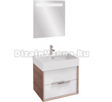 Мебель для ванной Jacob Delafon Vivienne 60 дуб давос, белая блестящая, раковина белая матовая