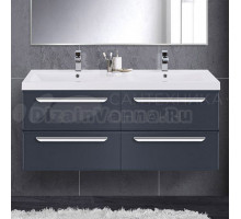 Тумба с раковиной Cezares Eco 120, grafito, 4 ящика, ручки хром