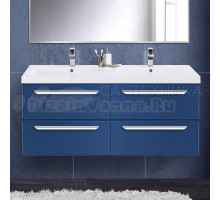 Тумба с раковиной Cezares Eco 120, sapfiro, 4 ящика, ручки хром