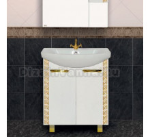 Тумба с раковиной Misty Престиж 70 золотая патина