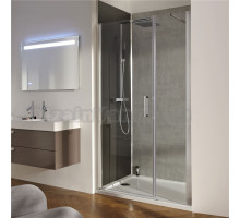 Душевая дверь в нишу Jacob Delafon Contra 120 распашная профиль хром + душевой гарнитур