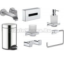 Комплект смеситель Hansgrohe Vivenis + набор аксессуаров для ванной, 7 предметов, хром