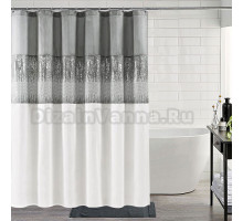 Штора для ванной Carnation Home Fashions Sky Grey/White 180х180