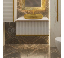 Тумба с раковиной Armadi Art Vallessi Avangarde 80 белая, золото