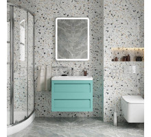 Мебель для ванной Art&Max Platino 75, подвесная, светло-зеленая матовая