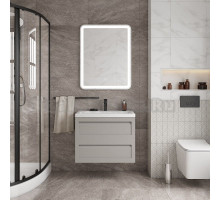 Мебель для ванной Art&Max Platino 75, подвесная, светло-серая матовая