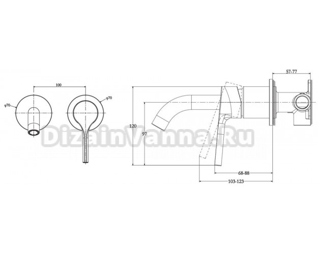 Смеситель для раковины Jacob Delafon Elate E28318-CP С ВНУТРЕННЕЙ ЧАСТЬЮ для раковины dizainvanna.ru