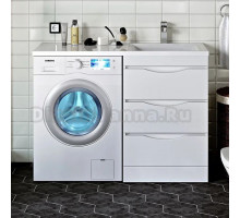 Тумба с раковиной Runo Орион 60, L, под стиральную машину, раковины лайт