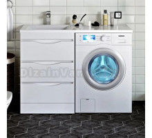 Тумба с раковиной Runo Орион 60, R, под стиральную машину, раковины лайт