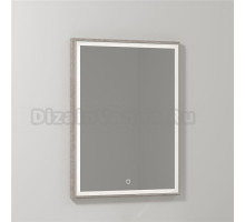 Зеркало Vod-Ok Лайт 60 белый камень, с подсветкой
