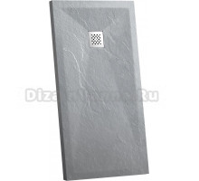 Поддон для душа Vincea VST-4SR8010G 100x80 серый, с сифоном