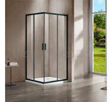 Душевой уголок Vincea Garda VSS-1G100CLB 100x100, профиль чёрный, стекло прозрачное