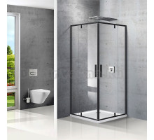 Душевой уголок Vincea Slim VPR-2SL9090CLB 90x90, профиль матовый чёрный, стекло прозрачное