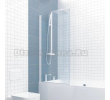 Шторка на ванну Kubele DE020 DE020P601-CLN-WTMT-50х150 150х50, профиль белый матовый