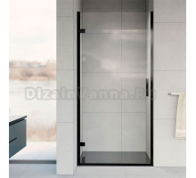 Душевая дверь в нишу Vincea Flex VDP-1F900CLB 90 см, хром, черный профиль, стекло прозрачное