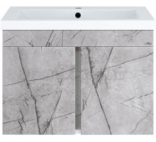 Тумба с раковиной Misty Торос 75, серый мрамор