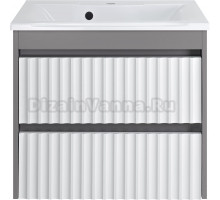 Тумба с раковиной Brevita Balaton 65 подвесная