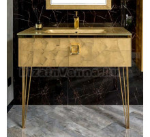 Тумба с раковиной Armadi Art Lucido 100 поталь, раковина 852-100-Foil