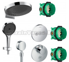 Душевой комплект Hansgrohe Rainfinity 360 (3 jet) 26234000 + 26852000 + 27506000 + 15742000 + 15745000