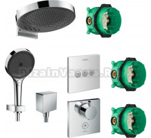 Душевой комплект Hansgrohe Rainfinity 360 (3 jet) 26234000 + 26852000 + 26455000 + 15761000 + 15764000