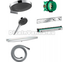 Душевой комплект Hansgrohe Rainfinity 360 (3 jet) 26234000 + 26864000 + 28272000 + 26843000 + 15382000