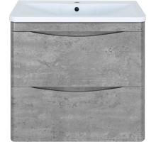 Тумба с раковиной Misty Атлантик подвесная, 70, серый камень