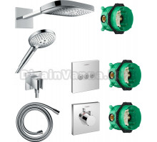 Душевой комплект Hansgrohe Raindance Select E 300 (3 jet) 26468000 + 26530000 + 26486000 + 28276000 + 15760000 + 15764000