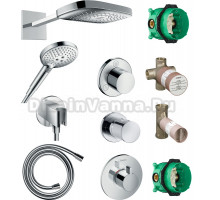 Душевой комплект Hansgrohe Raindance Select E 300 (3 jet) 26468000 + 26530000 + 26487000 + 28276000 + 15932000 + 15972000