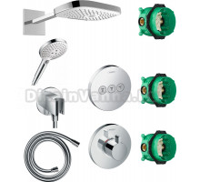 Душевой комплект Hansgrohe Raindance Select E 300 (3 jet) 26468400 + 26530400 + 26487000 + 28276000 + 15741000 + 15745000