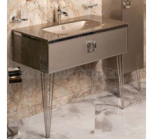 Тумба с раковиной Armadi Art Lucido 100 Delmar, раковина 852-100-D, ножки хром