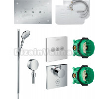 Душевой комплект Hansgrohe Raindance Rainmaker 680/460 (3 jet) 28418000 + 26626000 + 27506000 + 15761000 + 15764000