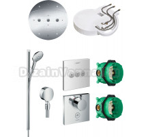 Душевой комплект Hansgrohe Raindance Rainmaker 600 (3 jet) 26117000 + 26626000 + 27506000 + 15761000 + 15764000