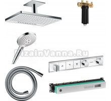 Душевой комплект Hansgrohe Rainmaker Select 460 (2 jet) 24004400 + 26530400 + 28272000 + 15356400