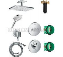 Душевой комплект Hansgrohe Rainmaker Select 460 (2 jet) 24004400 + 26530400 + 26487000 + 28276000 + 15741000 + 15745000