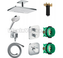 Душевой комплект Hansgrohe Rainmaker Select 460 (2 jet) 24004400 + 26530400 + 26485000 + 28276000 + 15777000 + 15706000