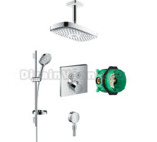 Душевой комплект Hansgrohe Raindance Select E 300 (2 jet) 27384000 + 26630000 + 27506000 + 15763000