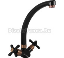 Смеситель для кухни Rav Slezak Morava retro MK120.5/3CMATSM черный, бронза