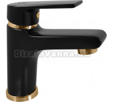 Смеситель для раковины Rav Slezak Colorado CO126.5CMATZ черный матовый, золото