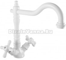 Смеситель для кухни Rav Slezak Morava retro MK120.5/8B белый