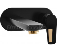 Смеситель для раковины Rav Slezak Colorado CO335CMATZ С ВНУТРЕННЕЙ ЧАСТЬЮ черный матовый золото