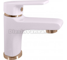 Смеситель для раковины Rav Slezak Colorado CO126.5BZ белый, золото