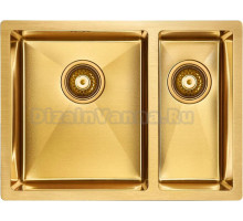 Мойка кухонная Paulmark Zusat PM225944-BGL брашированное золото L
