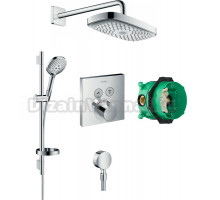 Душевой комплект Hansgrohe Raindance Select E 300 (2 jet) 27385000 + 26630000 + 27506000 + 15763000